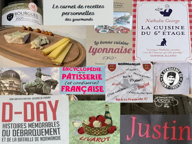 Collage de tous les cadeaux du billet