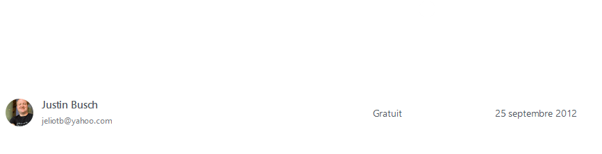 Capture d'écran de mon propre abonnement, daté septembre 2012 -- mais en fait, c'est juste l'âge du compte WordPress, rien à voir avec le blog.