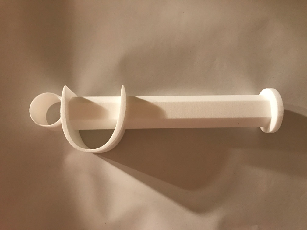 La baguette en plastique blanc