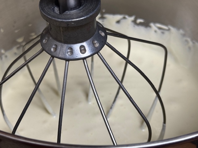 Oeufs et sucre après avoir été battus