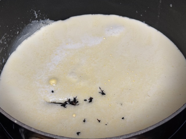 Mélange avec de la vanille