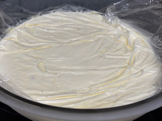 Glace après une nuit au congélateur