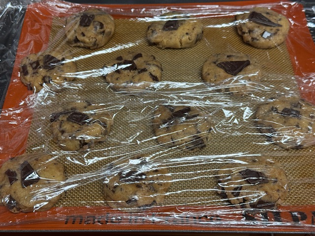 Cookies recouverts de film à contact