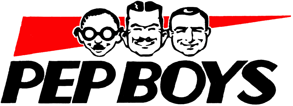 Logo de Pep Boys de 1990, où le cigare de Manny a été supprimé