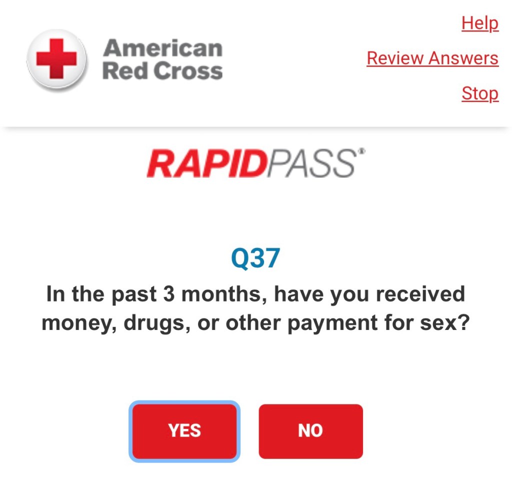 Capture d'écran d'une question en anglais