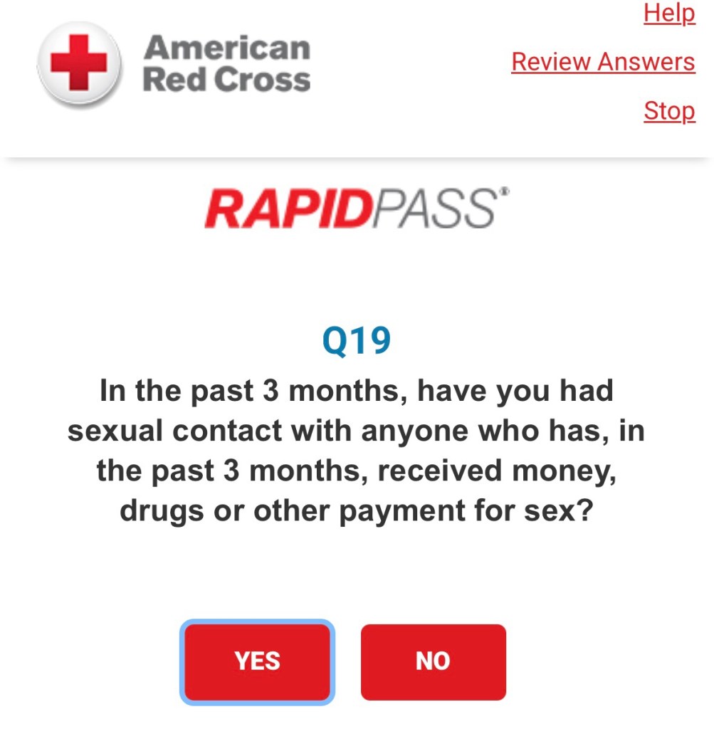 Capture d'écran d'une question en anglais