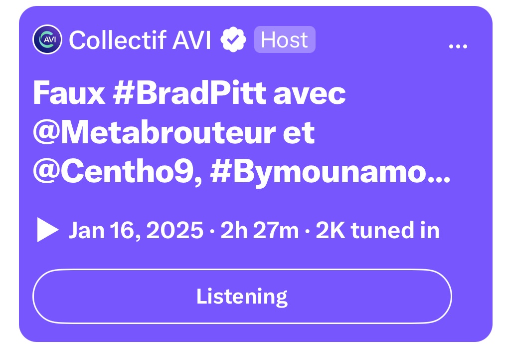 Capture d'écran de la notification sur Twitter