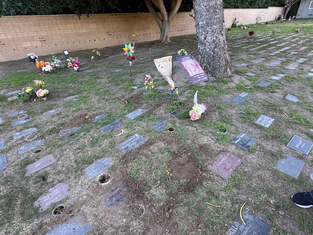 Vue de la tombe de l'autre côté, regardant de gauche à droite