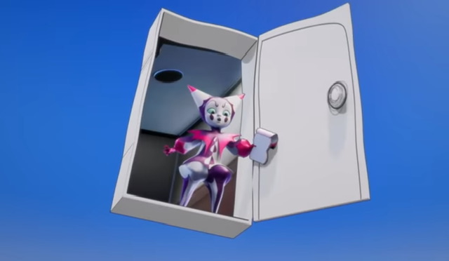 La méchante sorte d'une porte qu'elle a dessiné