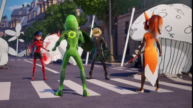 Les héros affrontent la méchante de l'épisode