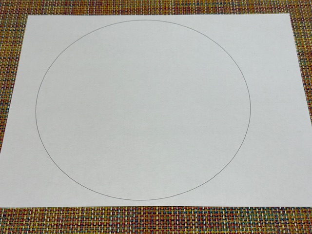Cercle imprimé sur papier 
