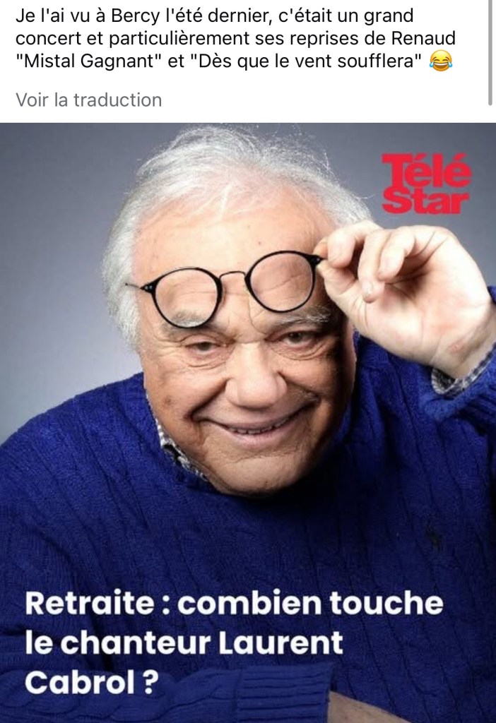 Photo du homme nommé avec la légende : « Retraite : combien touche le chanteur Laurent Cabrol ? »