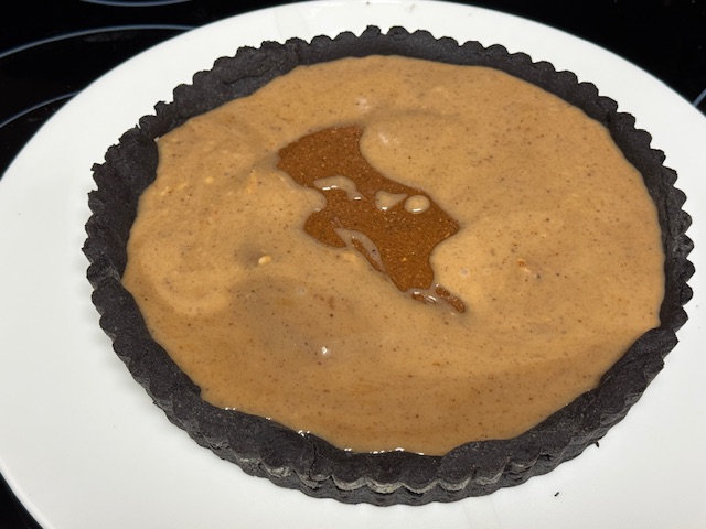 Tarte remplie de ganache trop liquide