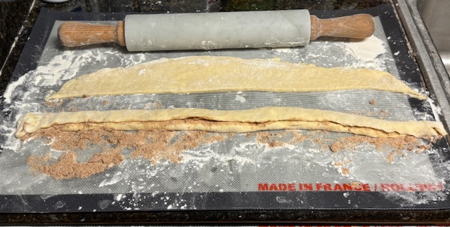 Bande de pâte roulée