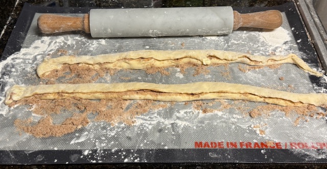 Bande de pâte roulée