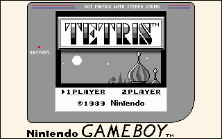 Capture d'écran de Tetris sur Game Boy