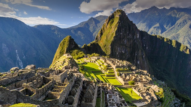 Vue des ruines de Macchu Picchu d'en haut