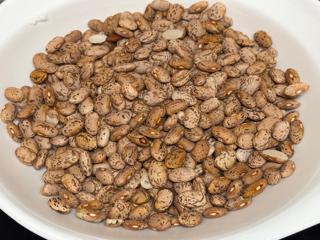 Haricots pintos trempés dans l'eau