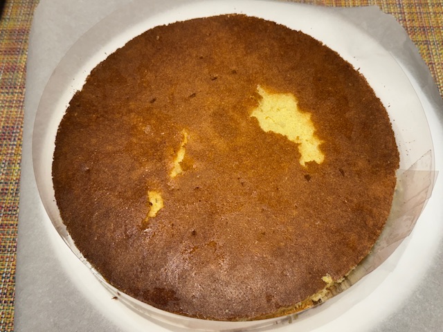 Première couche de génoise, entouré de Rhodoid