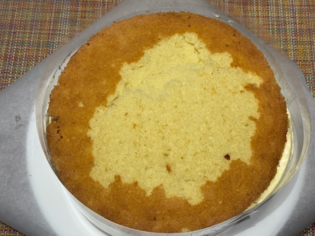 Deuxième couche de gâteau