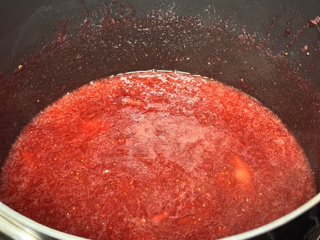 La confiture réduite à moitié 