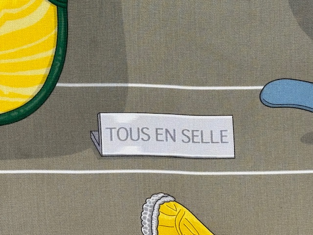 Texte du dessin, « Tous en selle »