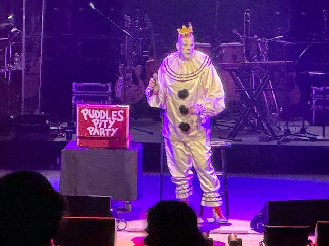 Le clown Puddkes sur scène 