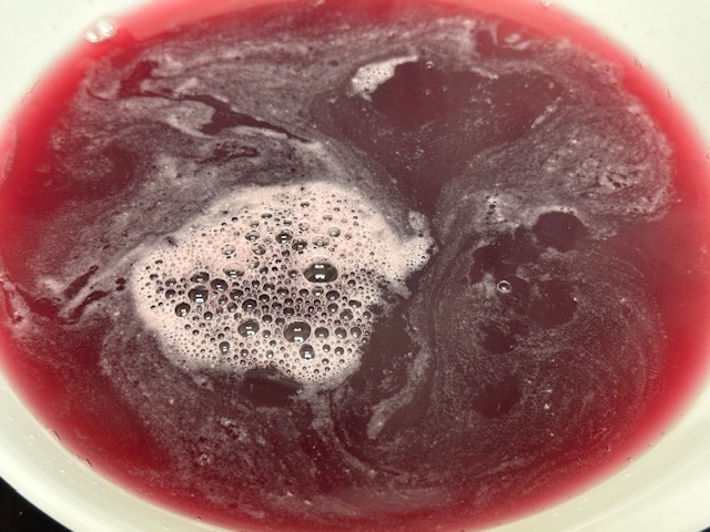 Jus chaud, toujours avec un peu d'écume