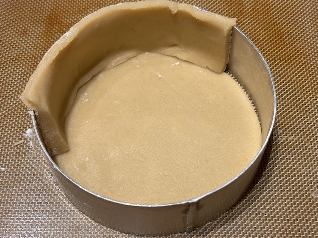 Pâte foncée dans 1/3 du cercle