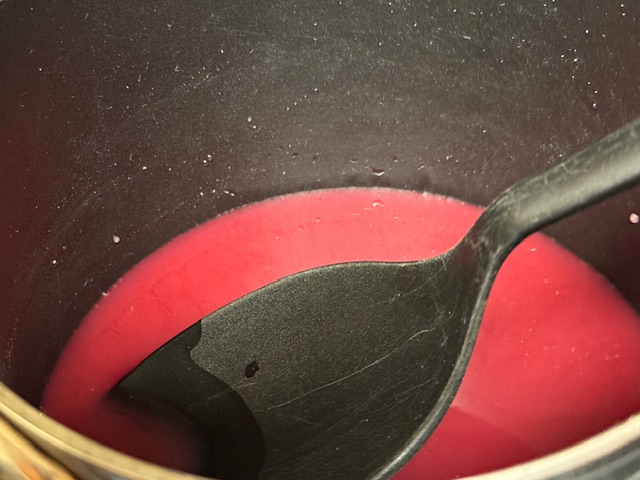 Jus sur le point de bouillir