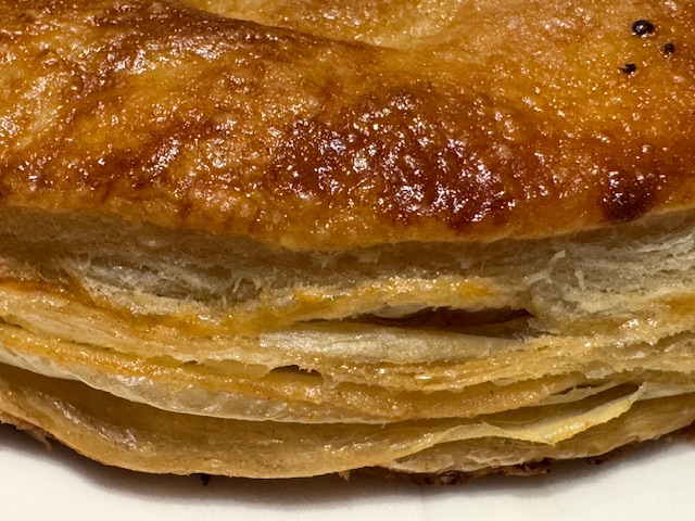 Croustade en gros-plan pour voir le feuilletage de près