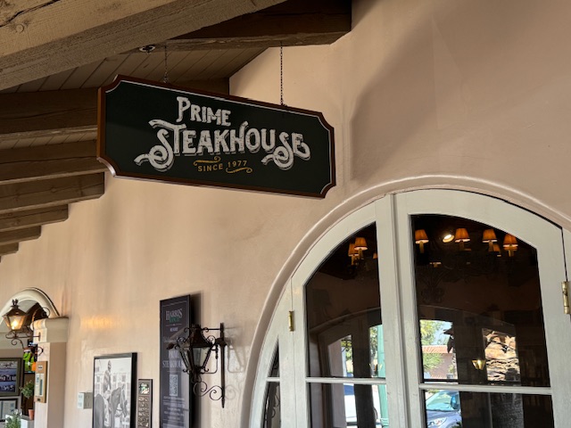 Panneau pour le restaurant "steakhouse"