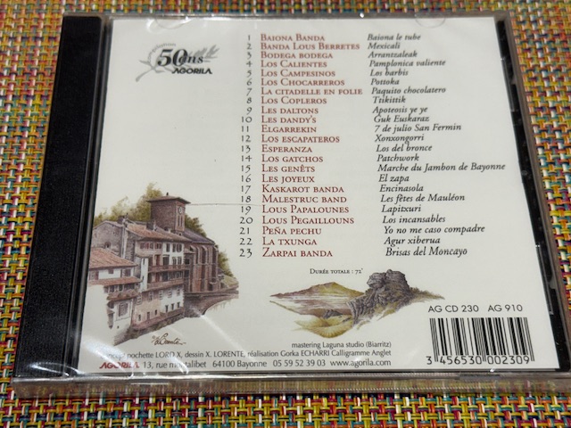 Liste de pistes sur la quatrième de couverture du disque