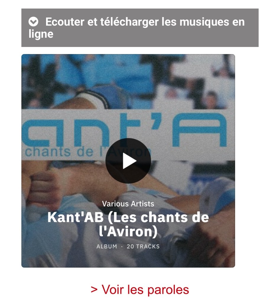 Lecteur pour l'album Kant'AB