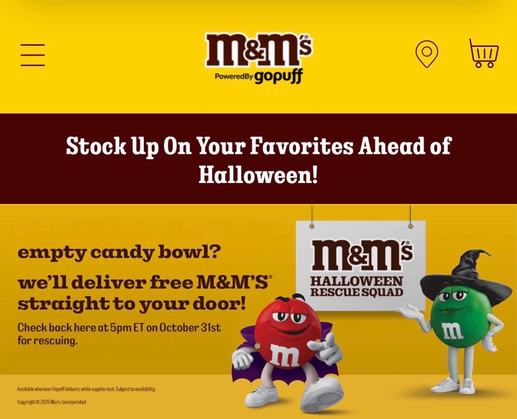 Offre de livraison de bonbons gratuits le jour de Halloween