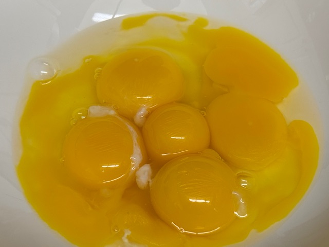 Jaunes d'œuf dans un bol