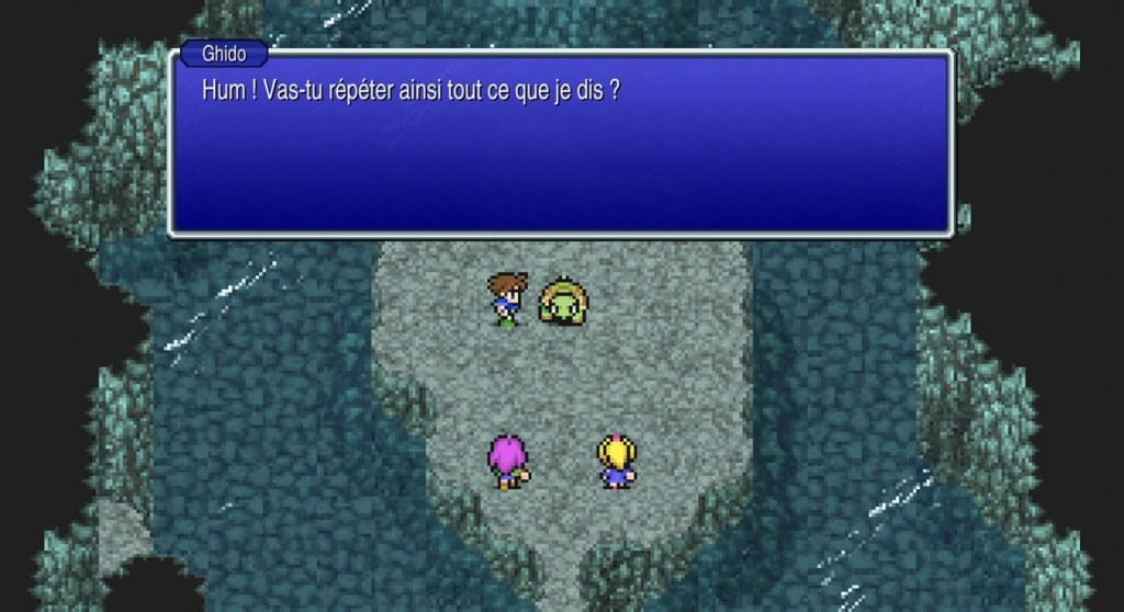 Ghido : Hum ! Vas-tu répéter ainsi tout ce que je dis ?