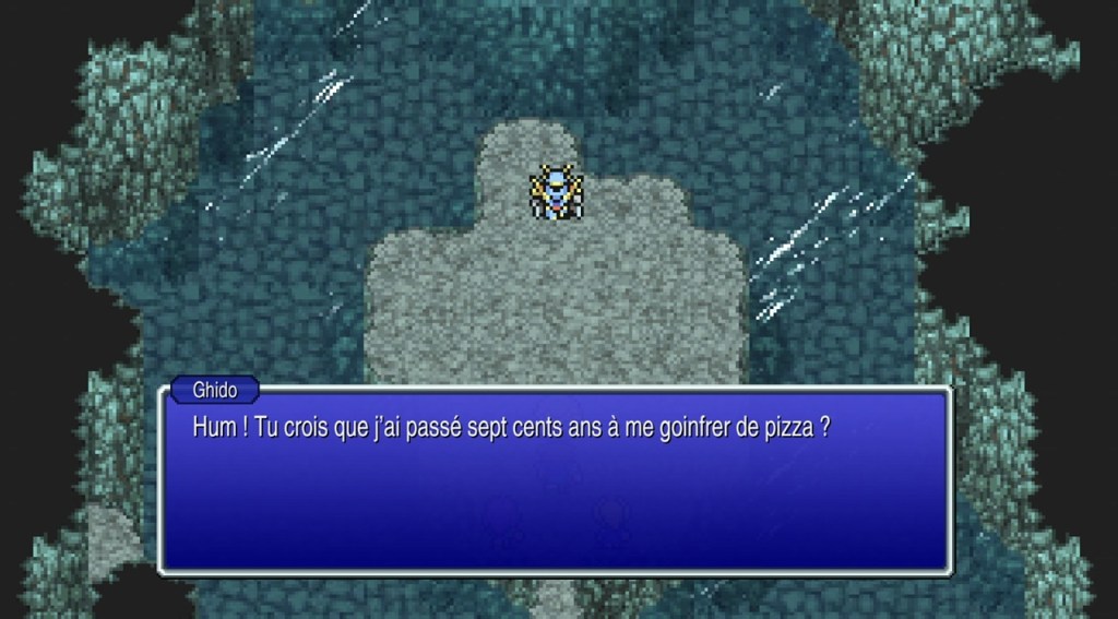 Ghido : Hum ! Tu crois que j'ai passé sept cents ans à me goinfrer de pizza ?