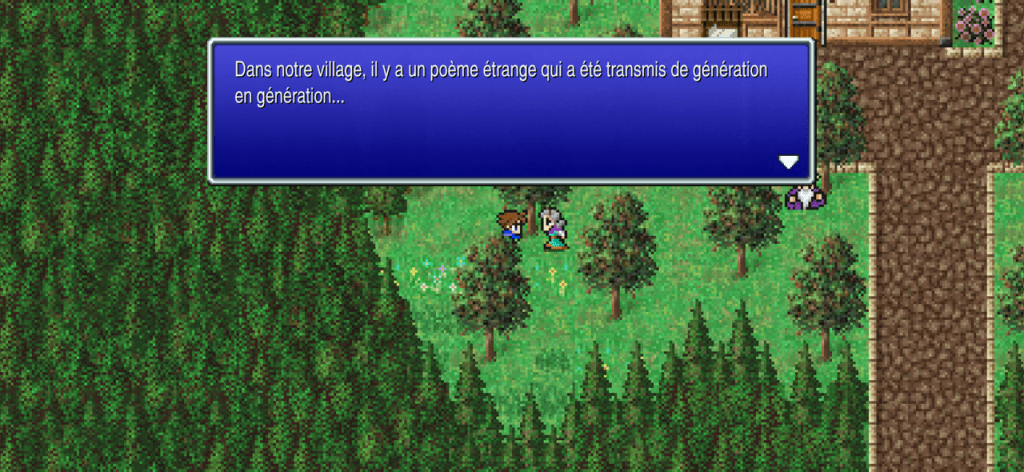 Villageois : Dans notre village, il y a un poème étrange qui a été transmis de génération en génération...