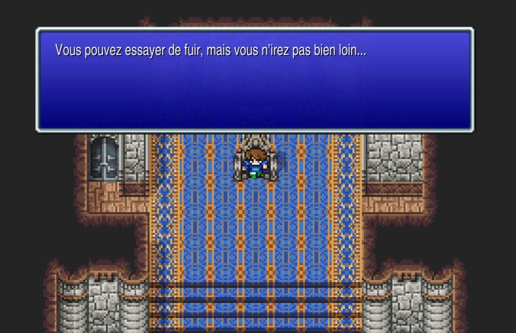 Voix inconnue : «Vous pouvez essayer de fuir, mais vous n'irez pas bien loin... »