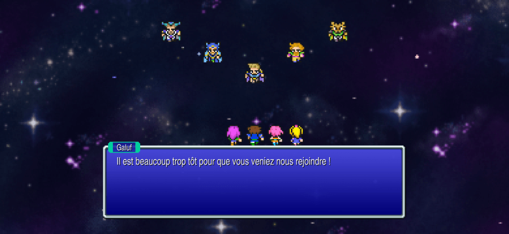 Galuf : « Il est beaucoup trop tôt pour que vous veniez nous rejoindre ! »