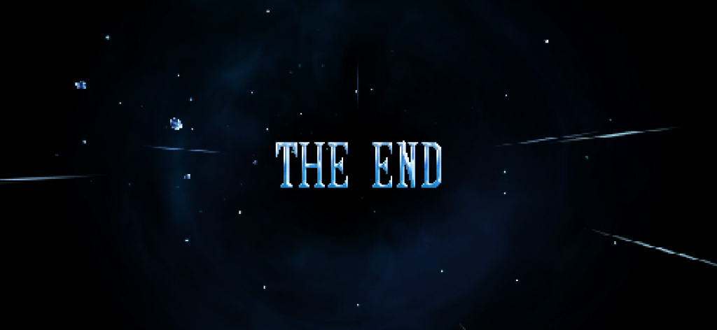 Ça dit The End, la fin.