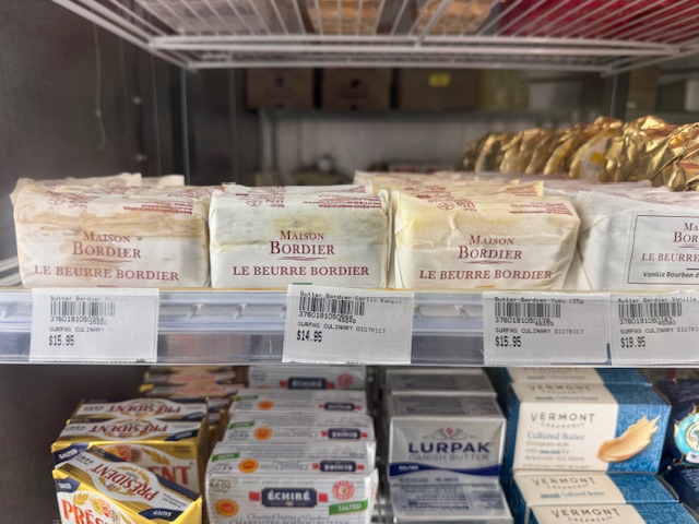 Du beurre Bordier au frigo. 