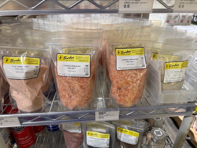 Trois genres de sel en vrac