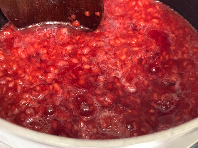 Premières bulles avec les framboises