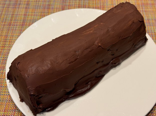 Bûche entière, posée en diagonale