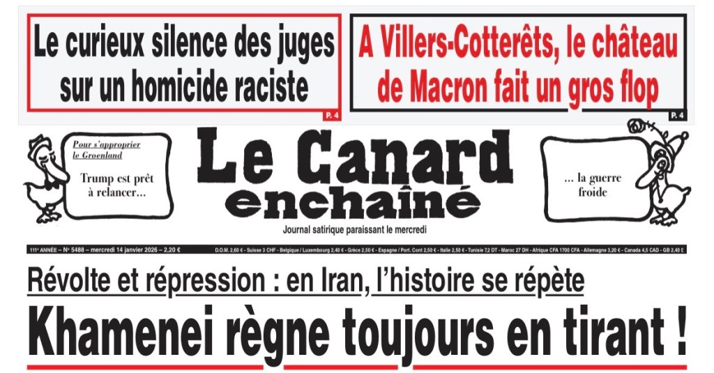 Le gros titre dit : « Révolte et répression : en Iran, l'histoire se répète. Khameini règne toujours en tirant ! »