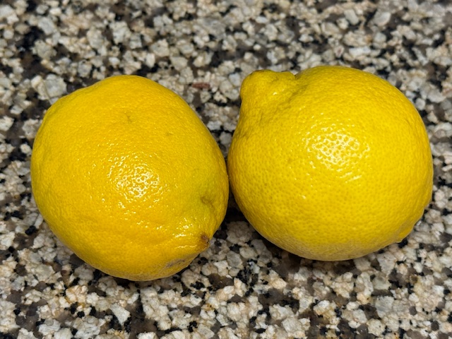 Deux citrons posés sur le comptoir