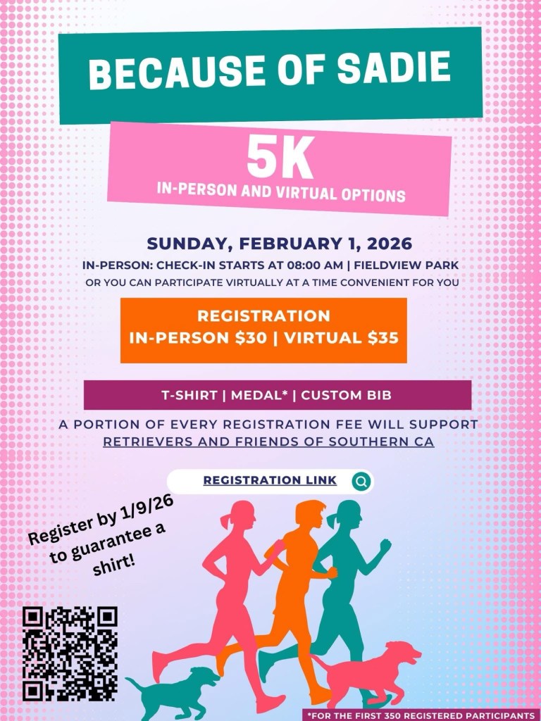 Affiche du concours "Because of Sadie 5km" (À cause de Sadie)