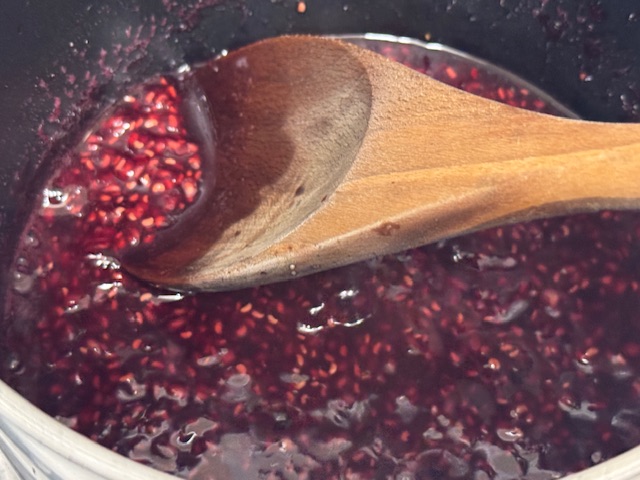 Confiture très réduite à la fin du cuisson